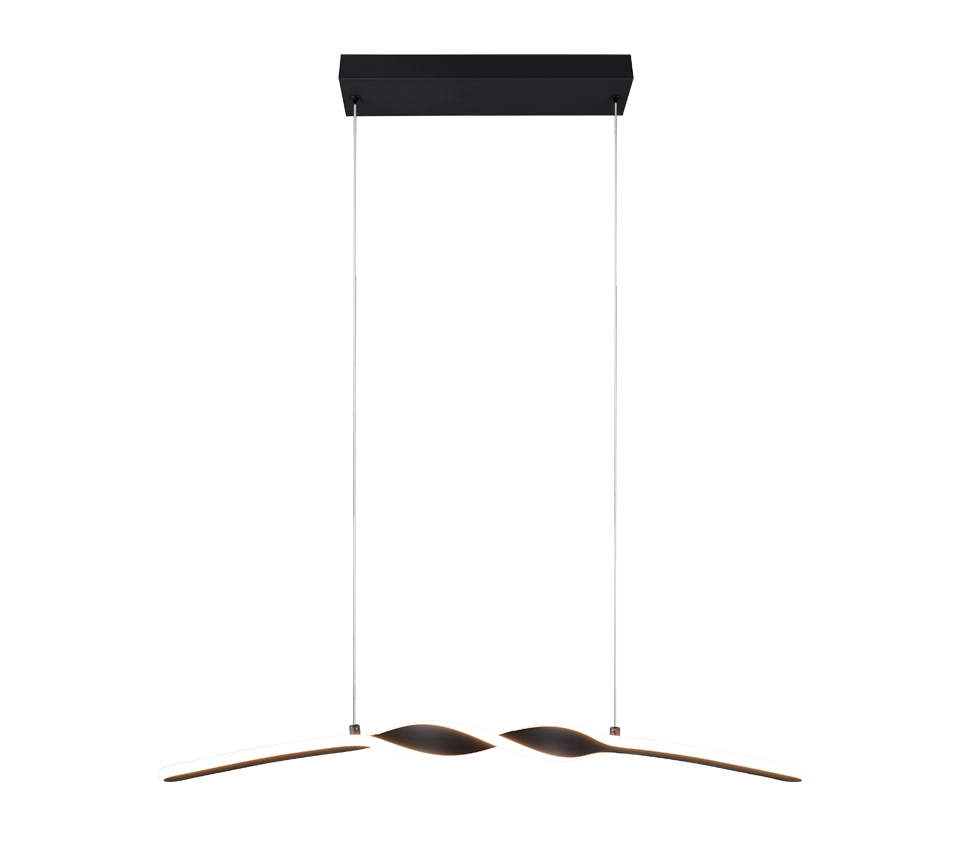 Lampada a sospensione LED, metallo, nero, L 80 cm, Ginko