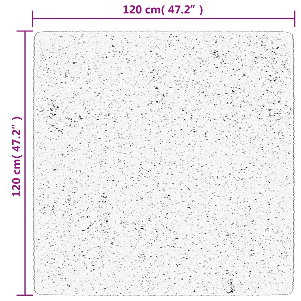 Tappeto Pelo Corto HUARTE Morbido Lavabile Antracite 120x120 cm 374999