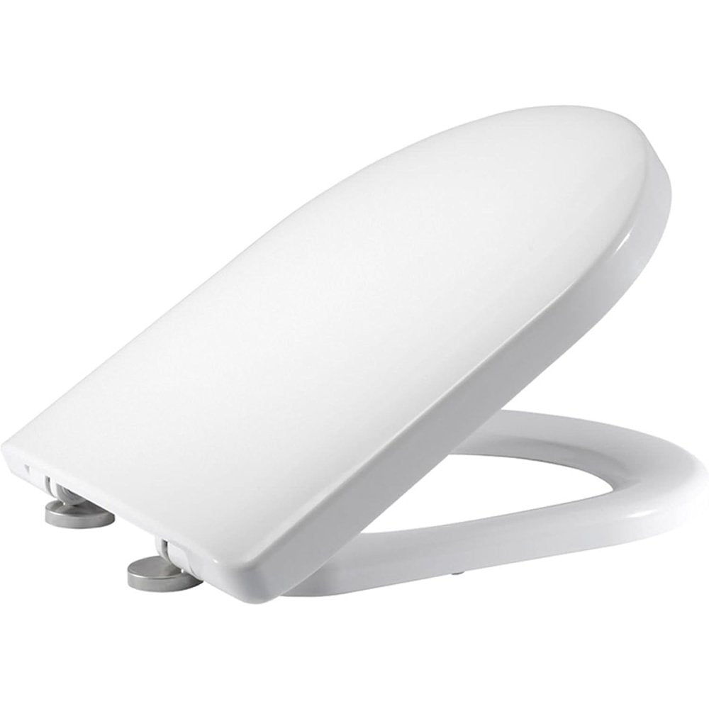 Premium d-shape soft close bianco sedile wc bagno | top fissaggi