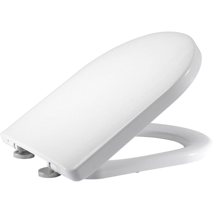Premium d-shape soft close bianco sedile wc bagno | top fissaggi