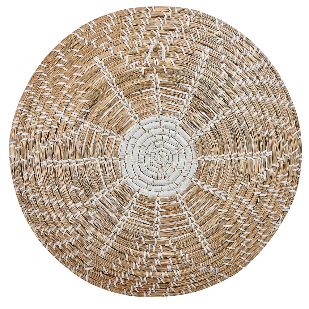 Set di 6 piatti da appendere decorativi in alghe naturali con decorazioni da parete in stile africano