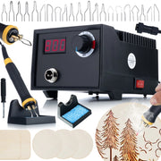 Stazione Pirografia 60W Rosfix Black Fenix RBB60W – Display Temperatura | 20 Punte, 5 Compensati | Legno, Pelle, Sughero