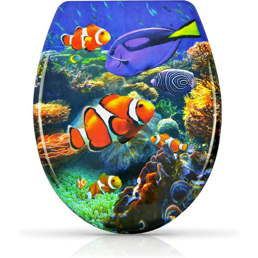 sedile wc con abbassamento automatico clown fish design ter