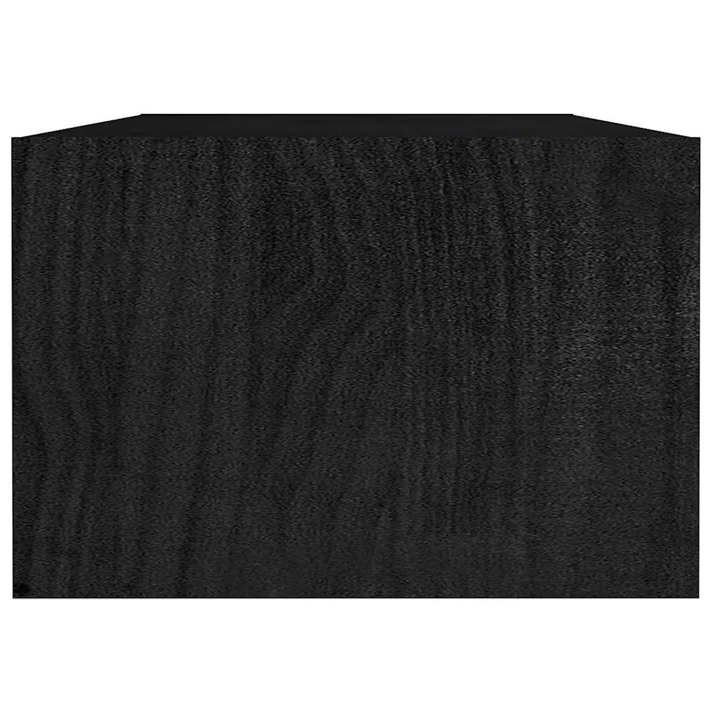 Tavolino da salotto | Tavolino da caff¨¨ | Tavolino da Soggiorno Nero 110x50x34 cm Legno Massello di Pino
