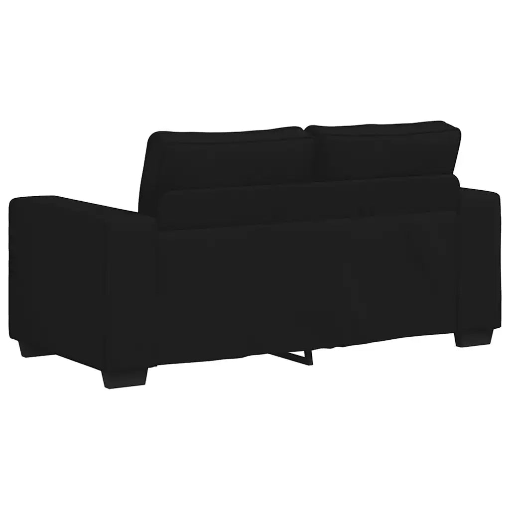vidaXL Set di Divani 2 pz con Cuscini Nero in Tessuto