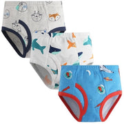 Set da 3 pezzi di biancheria intima per bambini - shorts con stampa carina - biancheria intima in cotone - biancheria intima per bambini piccoli - misura 100