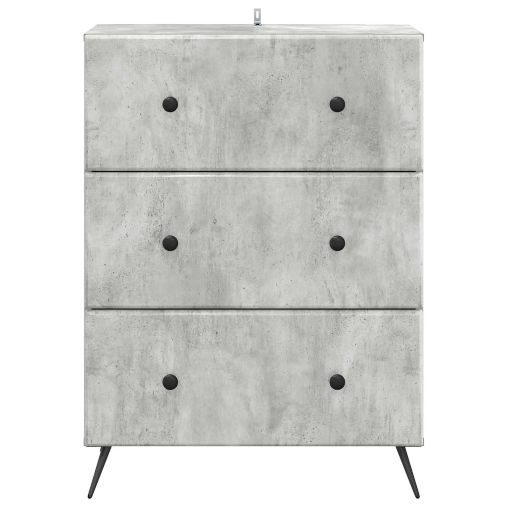 Mobile con Cassetti Grigio Cemento 66 x 34,5 x 90 cm 895528
