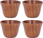 Set di tazze in legno 75 ml retro tazze in legno termo-isolanti per caffè birra tè latte