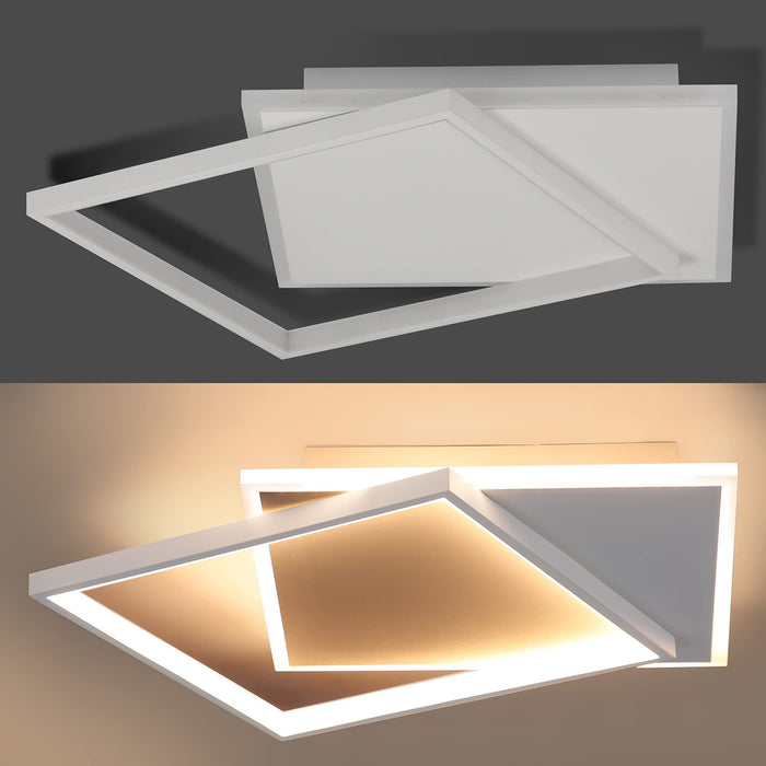ZMH Lampada da soffitto plafoniera LED 44W dimmerabile quadrata bianca per camera letto