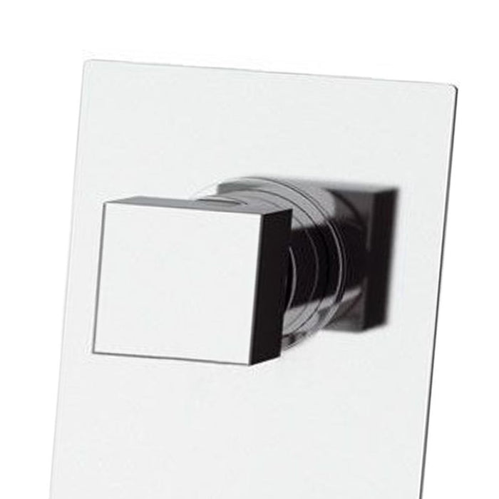 Rubinetto con piastra quadra per doccia con deviatore - serie skyline