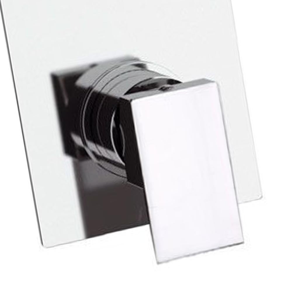 Rubinetto con piastra quadra per doccia con deviatore - serie skyline