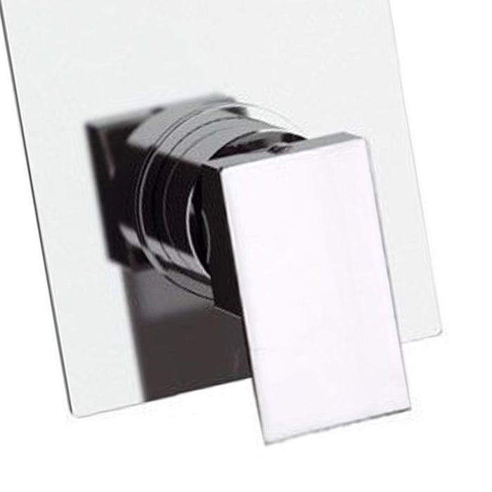 Rubinetto con piastra quadra per doccia con deviatore - serie skyline