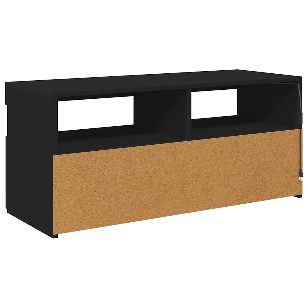 Mobile Porta TV con Luci LED Nero 90x35x40 cm 804383
