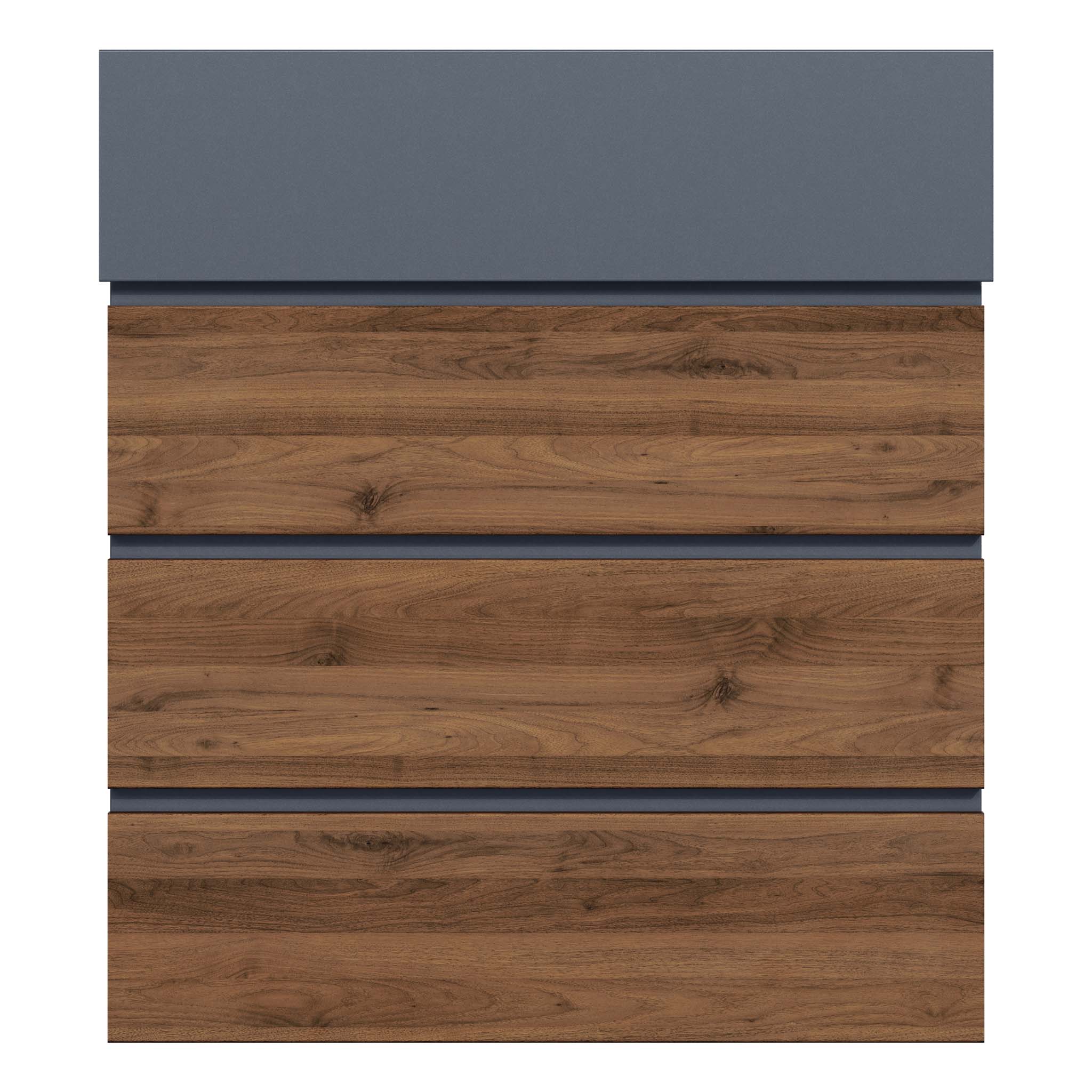 Toboli Cassetta postale con porta giornale, antracite e legno V63 montaggio a parete