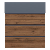 Toboli Cassetta postale con porta giornale, antracite e legno V63 montaggio a parete