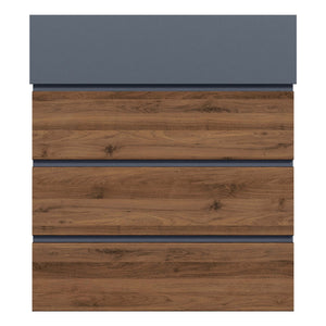 Toboli Cassetta postale con porta giornale, antracite e legno V63 montaggio a parete