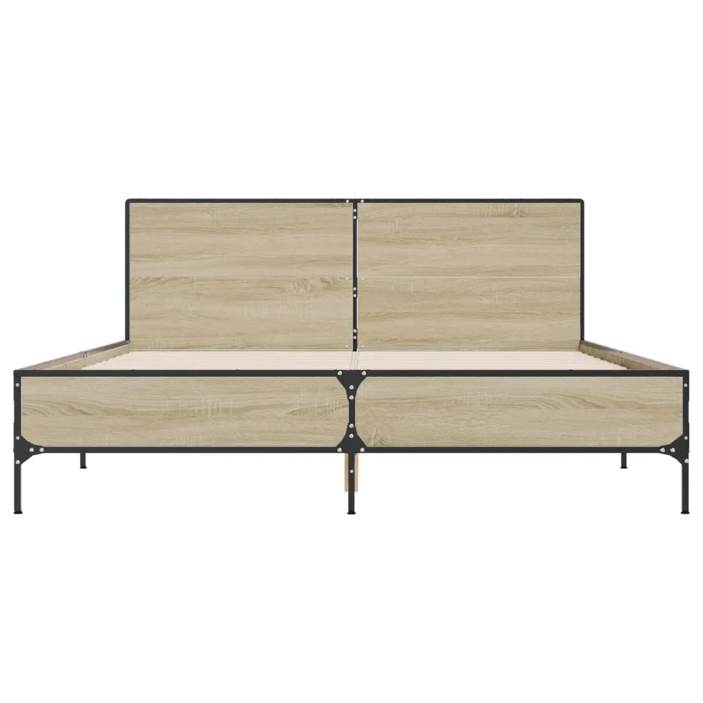 Giroletto Rovere Sonoma 160x200 cm in Legno Multistrato Metallo