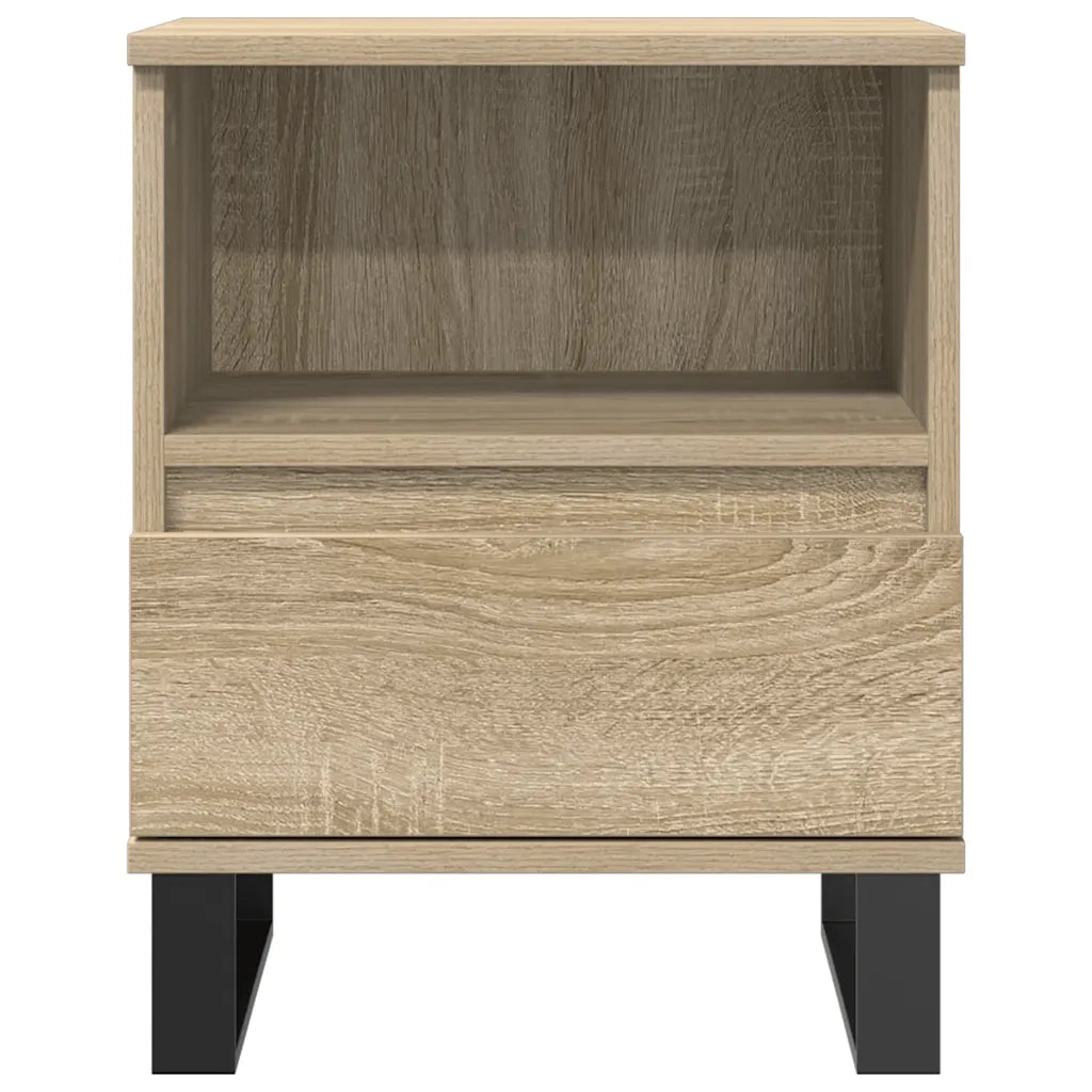 Set di 2 Comodini | Armadio da Notte | Mobiletto da notte Rovere Sonoma 40x35x50 cm in Legno Multistrato