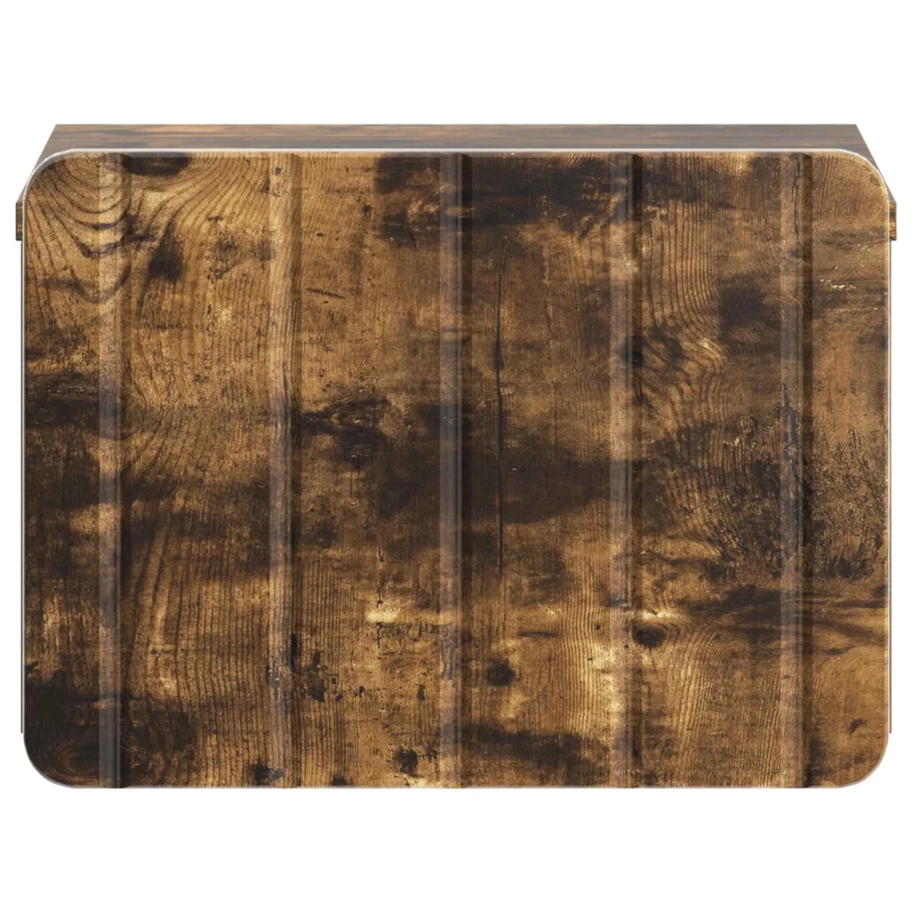 Mobiletto da notte a muro 2 pcs Rovere Fumo 33 x 34,5 x 24 cm