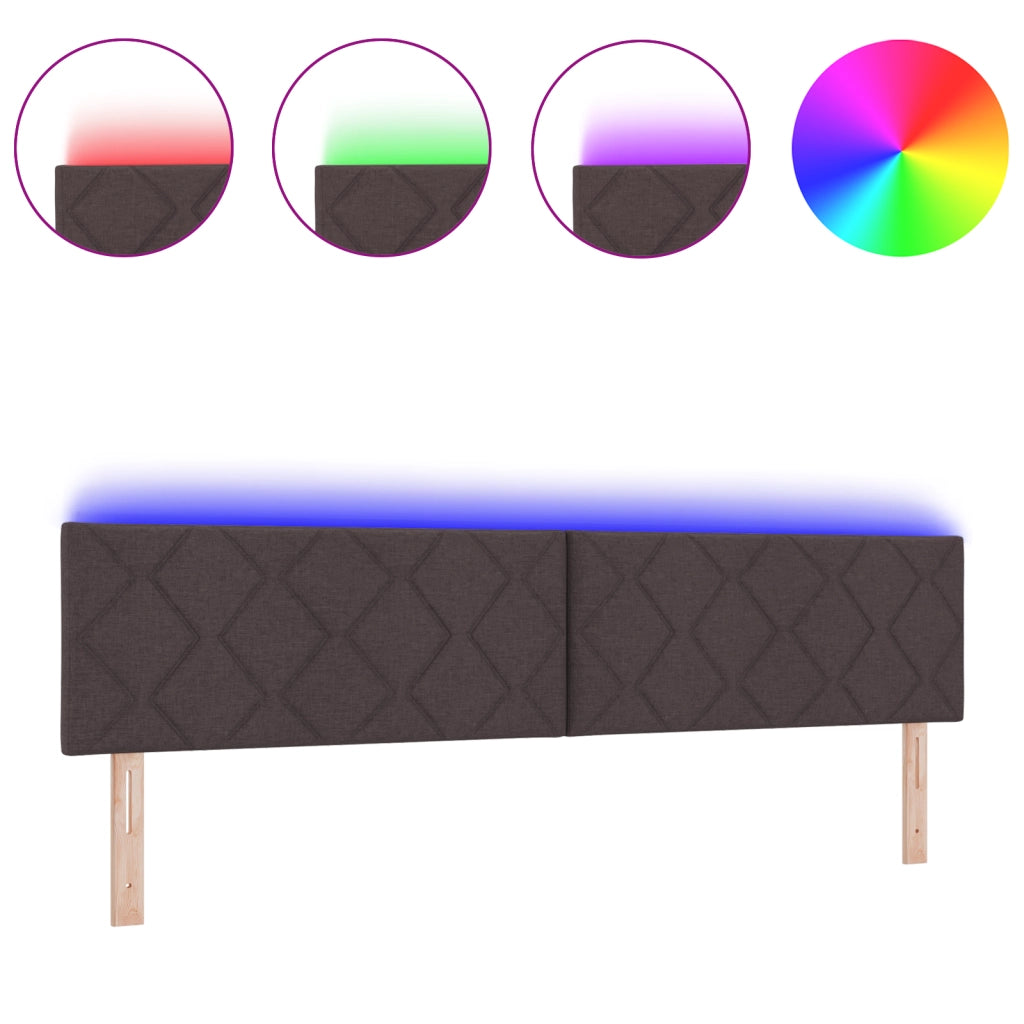 Testata LED  Design a Blocchi di Diamante Marrone Scuro 200 cm