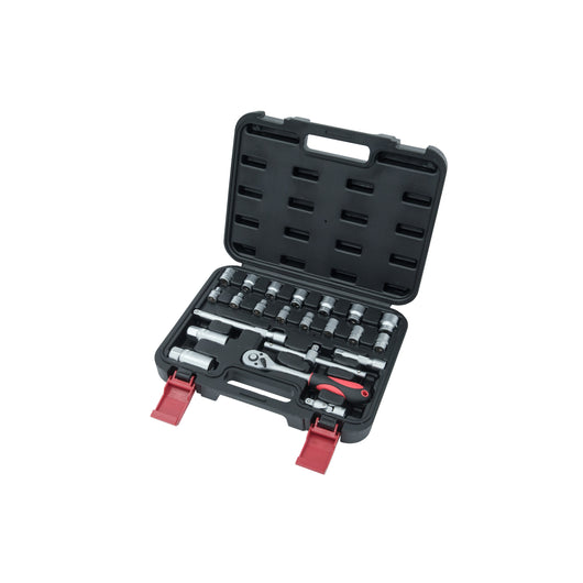 Chiavi a Bussola con Cricchetto 3/8" Chiave Candela Acciaio Vanadio Set 22 Pz