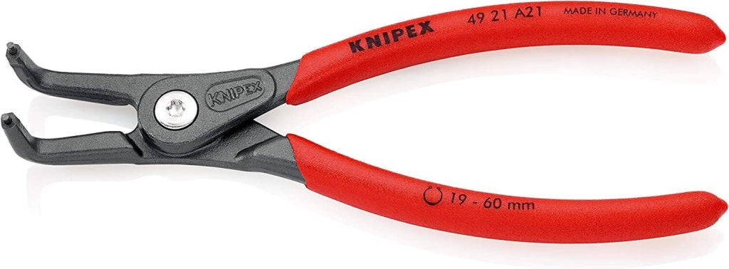 Knipex 49 21 A41 Pinze per Anelli di Sicurezza Esterni 90° Lunghezza 305 mm Materiale Acciaio al Cromo Vanadio colore Rosso
