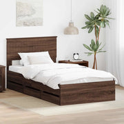 Struttura del letto con cassetto Rovere Marrone 100 x 200 cm 3410741