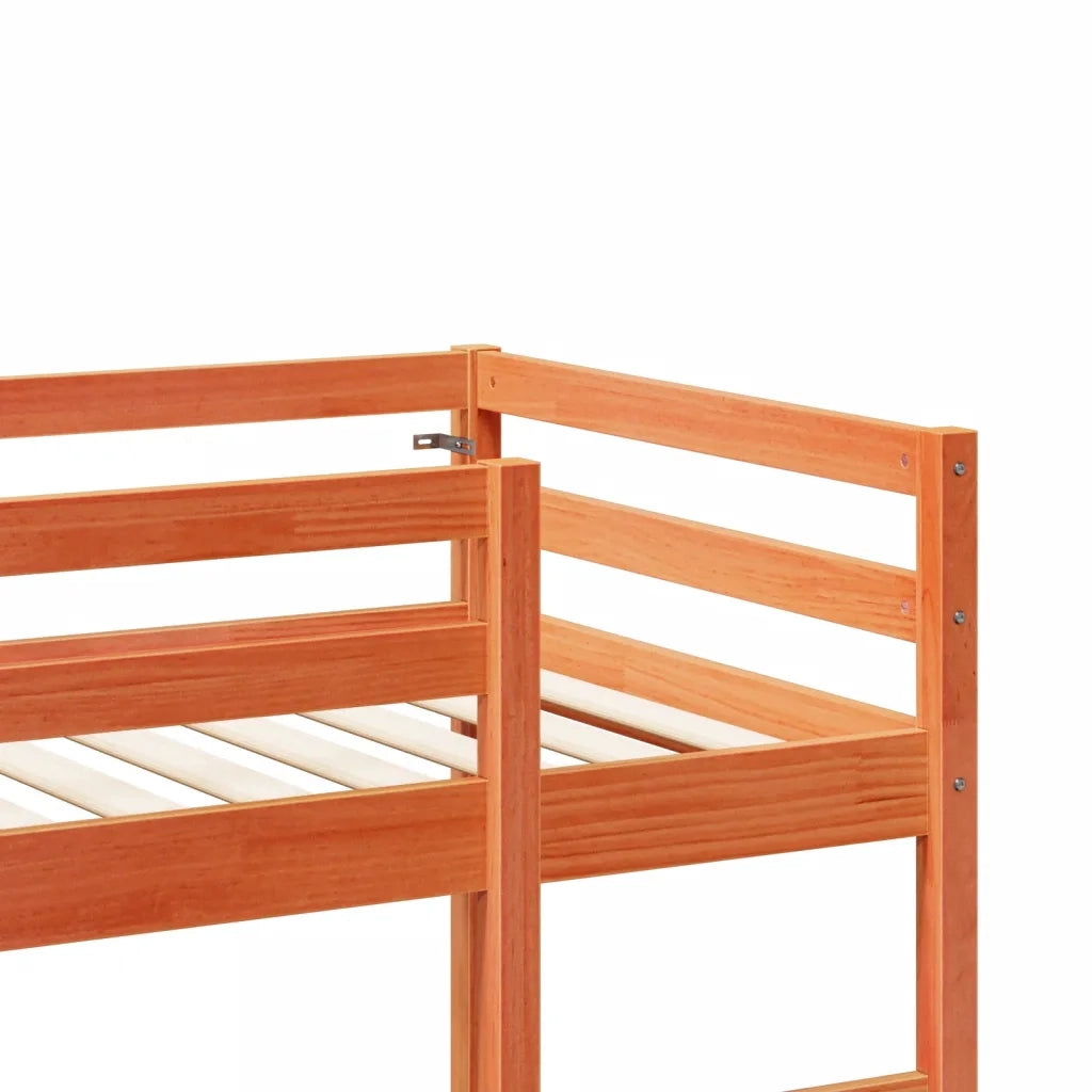 Giroletto Soppalco senza Materasso-Struttura Letto Marrone Cera 80x200cm Pino