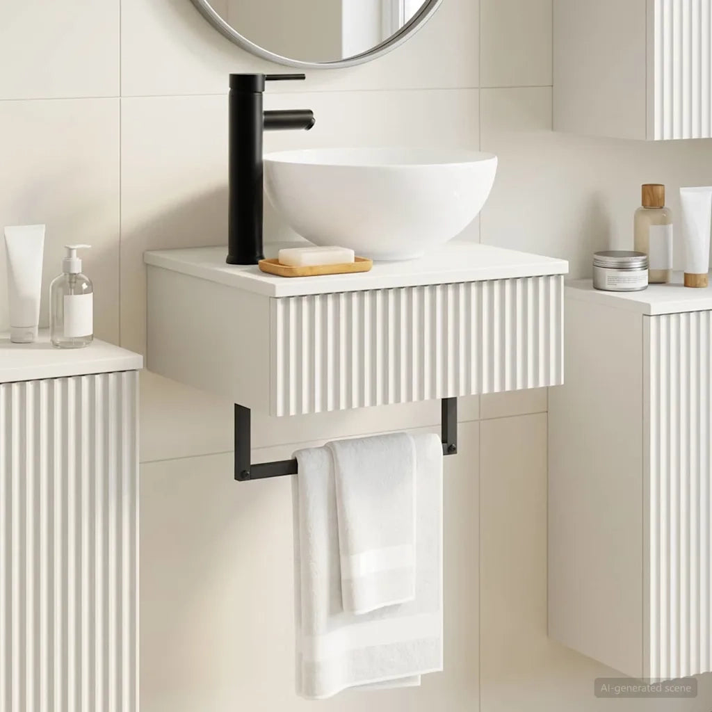 Lavabo da Parete Bianco 40 x 35 x 39 cm Legno ingegnerizzato 890168