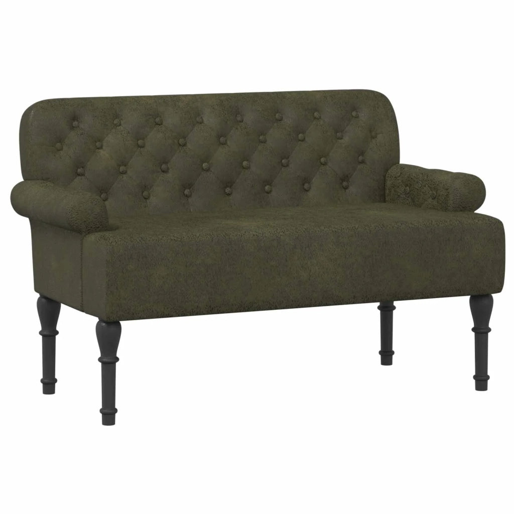 Loveseat con bottoni imbottiti Verde militare 120 x 65 x 78 cm 42041842