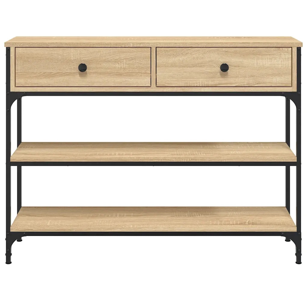 Tavolo Consolle | Tavolo d'Ingresso Rovere Sonoma 100x25x75 cm in Legno Multistrato