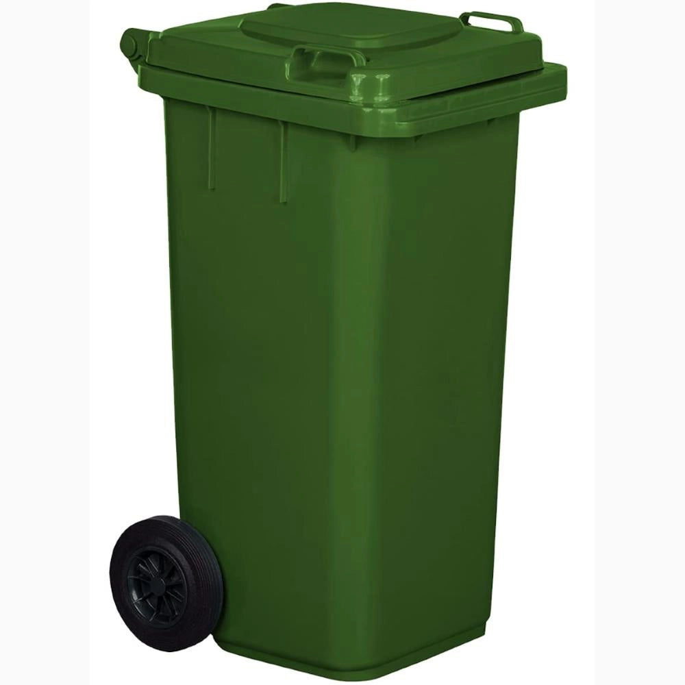 Pattumiera Bidone Portarifiuti per Raccolta Differenziata 120 Litri Colore VERDE