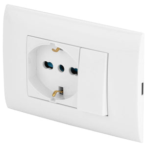 PLACCA PREMONTATA CON PRESA TRIVALENTE E DEVIATORE DI POLY POOL