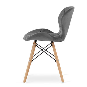 Set da pranzo Valora | Tavolo rotondo bianco KOVA da 80 cm + 4 sedie grigie WAKO