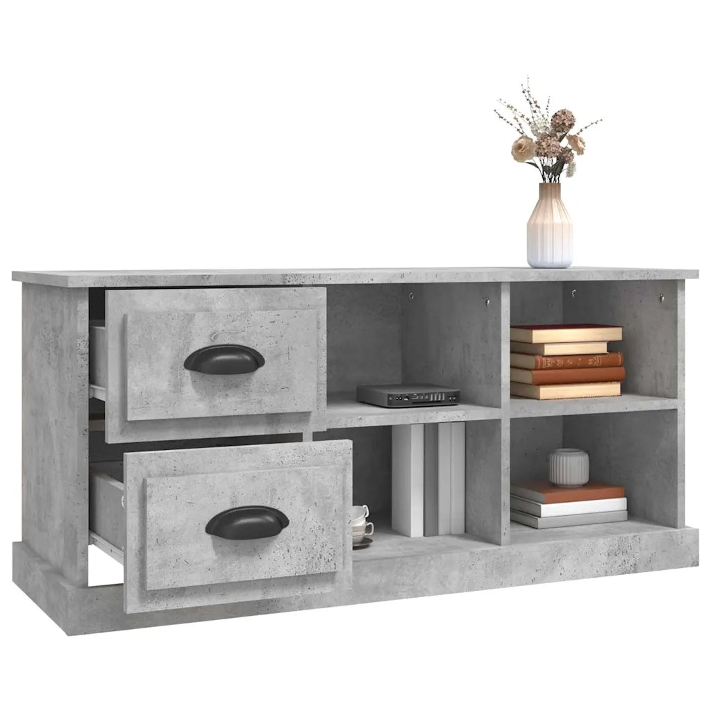 Mobile TV | Armadietto TV | Mobile Porta TV Grigio Cemento 102x35,5x47,5 cm in Legno Multistrato