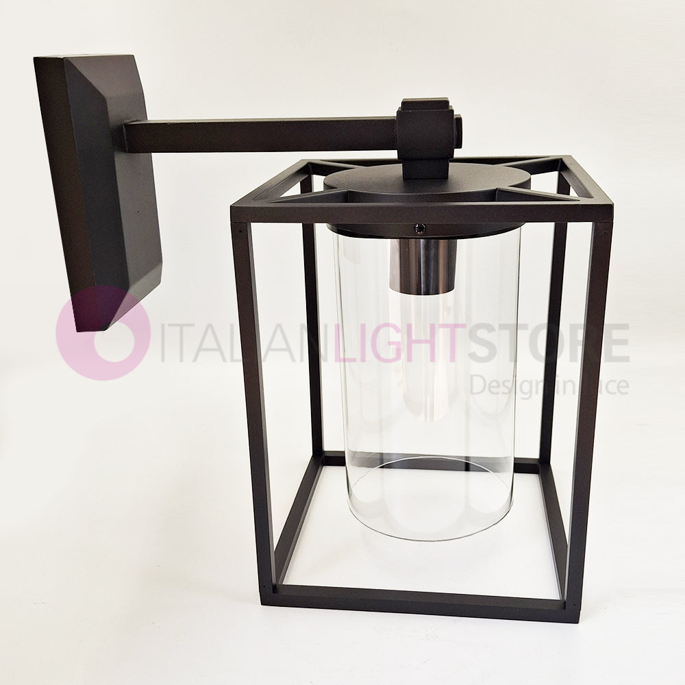 DOMUS NERO Lampada da Parete per Esterni Design Vintage