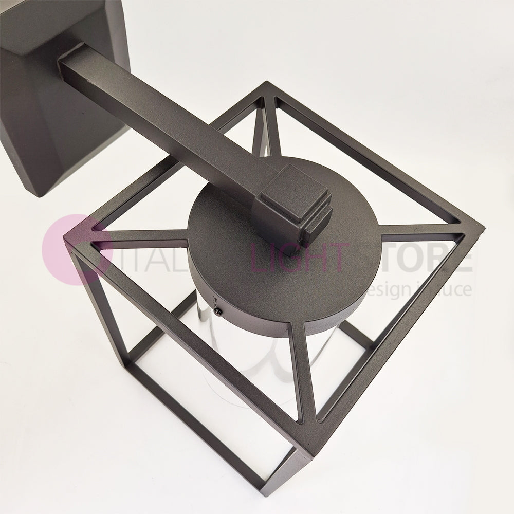 DOMUS NERO Lampada da Parete per Esterni Design Vintage