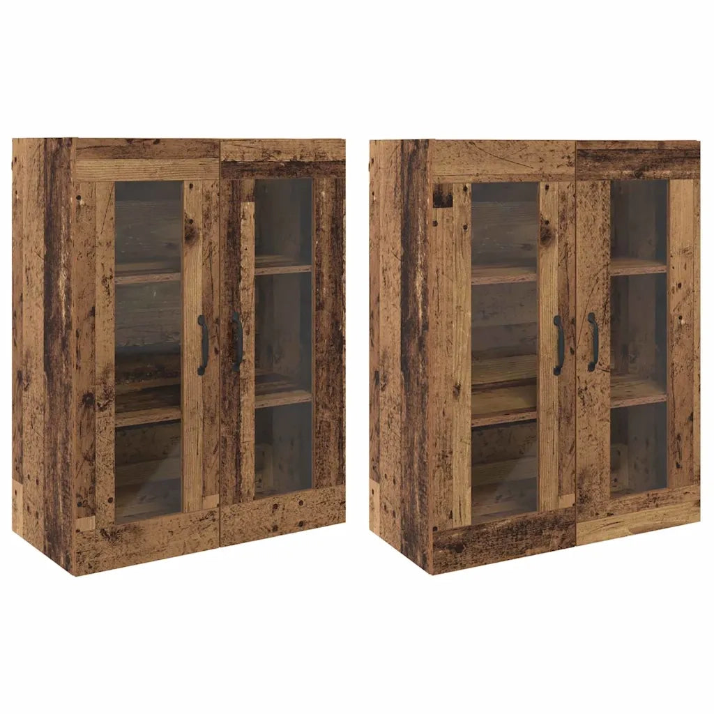 Armadi da Muro 2 pcs Legno vecchio 69,5 x 34 x 90 cm
