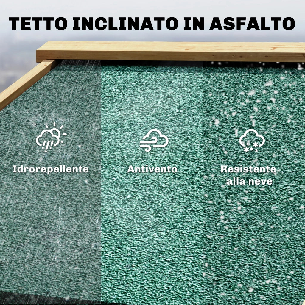Armadio da Giardino Box Porta Attrezzi 128x57,5x197 cm con Finestre Trasparenti in Legno Marrone Chiaro