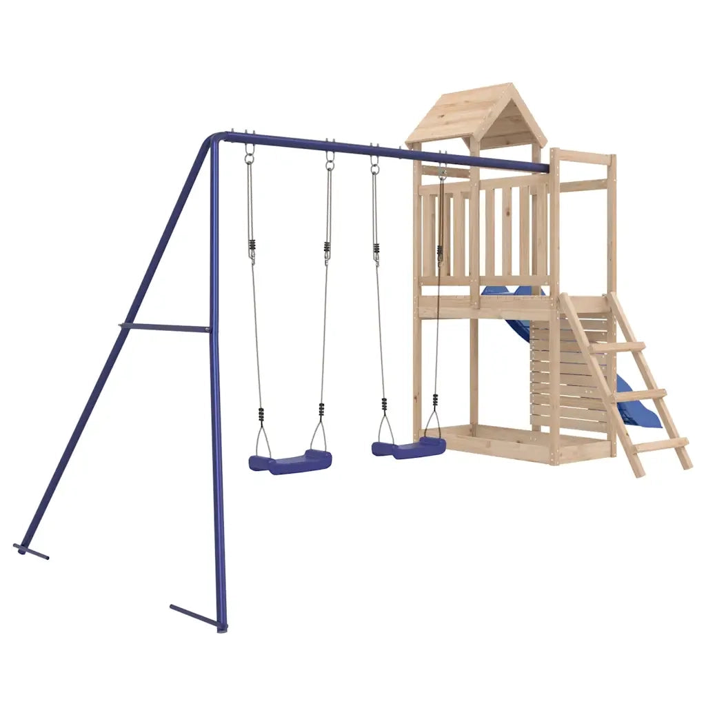 Set da Gioco da Esterno in Legno Massello di Pino