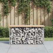 Panca Giardino Design Gabbione-Sgabello-Panca da esterno 83x31,5x42cm Legno Massello Pino