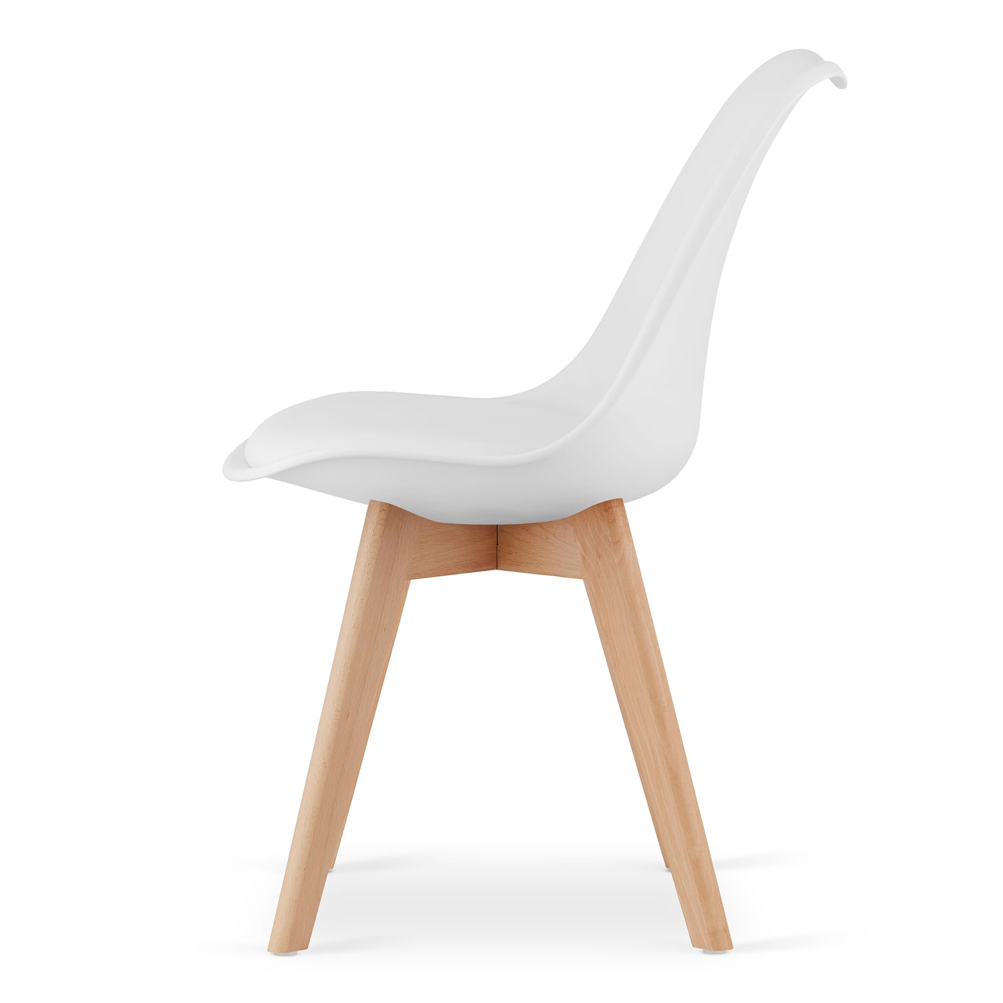 Tavolo rotondo VALORA KAMI con 4 sedie RIXK - Set bianco