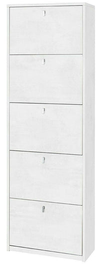 KIT SCARPIERA 5 ANTE A RIBALTA H190 L63 P29 Cm FINITURA BIANCO OSSIDO SARMOG Sk565k