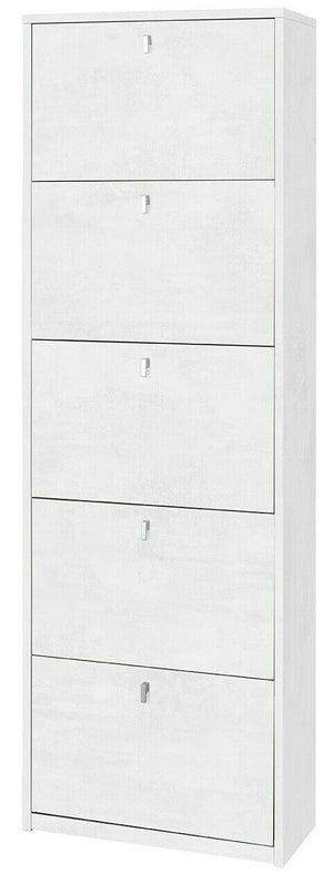 KIT SCARPIERA 5 ANTE A RIBALTA H190 L63 P29 Cm FINITURA BIANCO OSSIDO SARMOG Sk565k