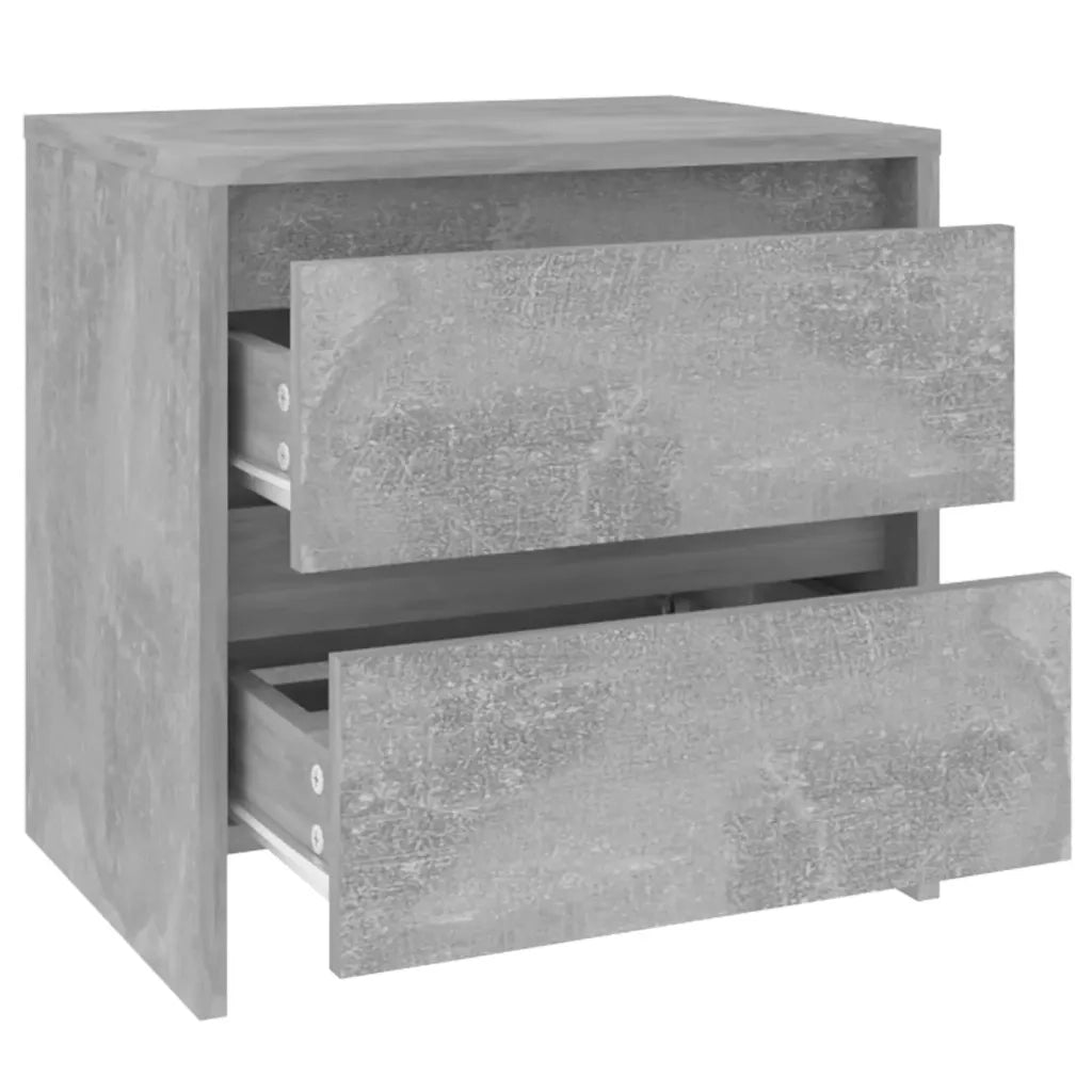 Comodino Grigio Cemento 45x34,5x44,5 cm in Truciolato cod mxl 30516