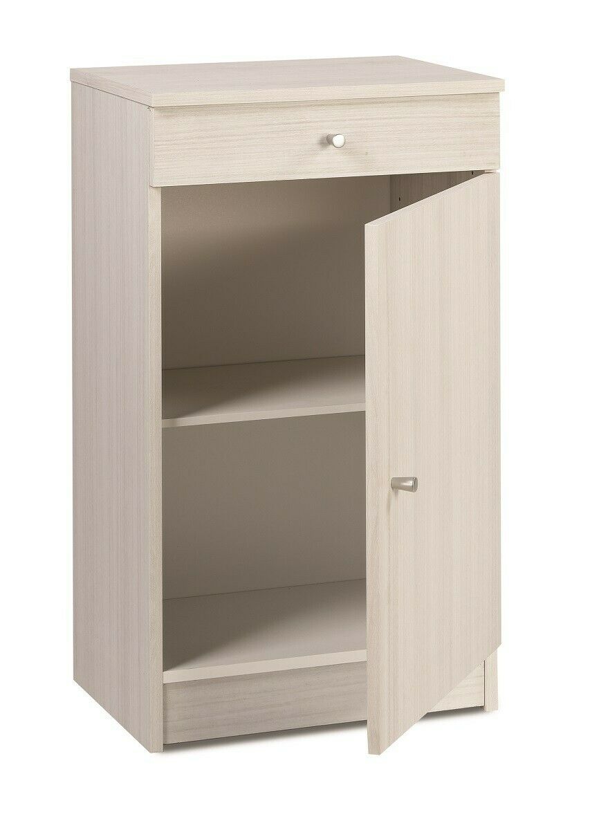 Mobile Multiuso 1 anta 1 cassetto e 1 Ripiano interno H80 L46 P34 colore Eucalipto 222k Sarmog