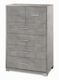 Mobile cassettiera 6 cassetti H112 L70 P41 Cm colore Cemento 772k Sarmog