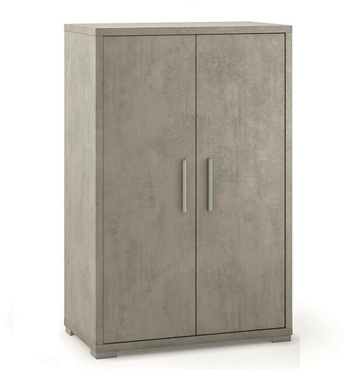 Mobile Armadio 2 ante H110 L71 P41 Cm finitura Cemento Dd270k Sarmog