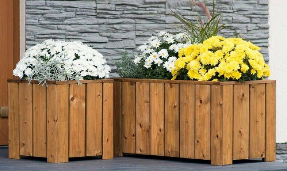 FIORIERA AMELIA IN LEGNO IMPREGNATO CM.35X75XH37