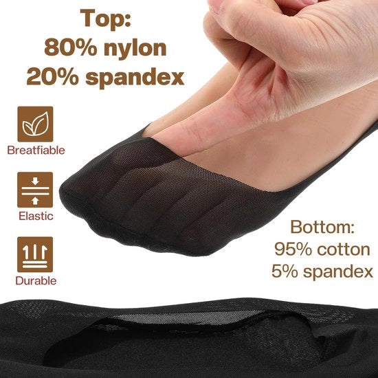 Sokke in pelle nera senza cuciture - Sneaker - Antiscivolo - Respiranti - Taglie 38-42
